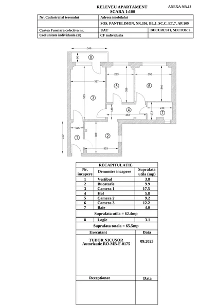 Pantelimon, Liceul Lucian Blaga 3 camere